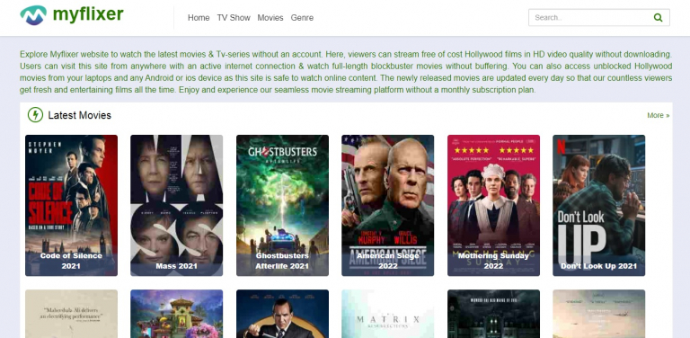 MyFlixer Review – Watch New Online Movies and Series For Free