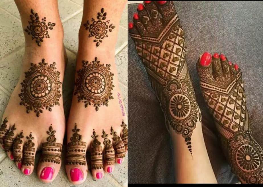 Stylish Foot Mehndi Design