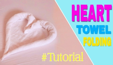 How to fold a towel into a heart