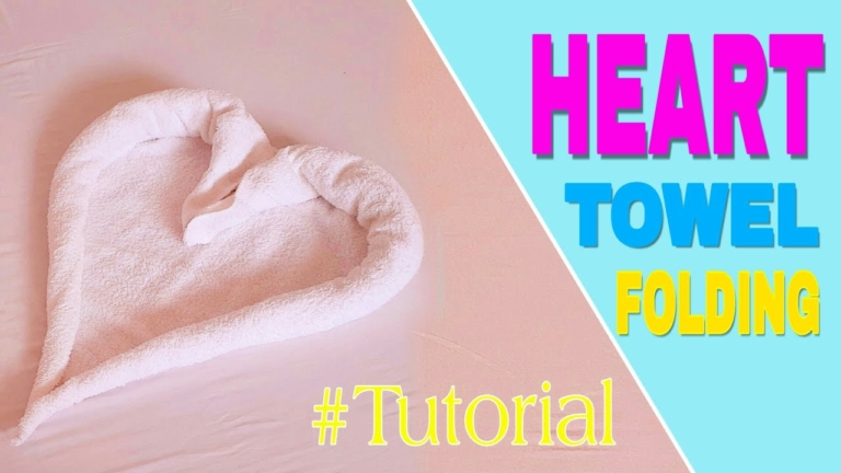How to fold a towel into a heart?