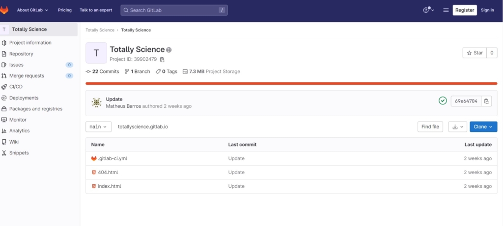 TotallyScience GitLab: Empowering Collaboration and Innovation in Scientific Research