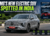 MG's upcoming electric SUV spotted testing on Indian roads ahead of its expected launch in 2026.